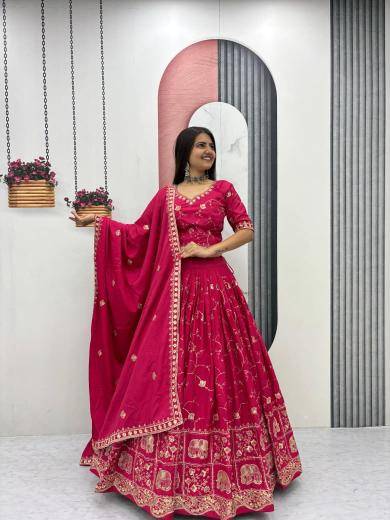 Tapi 318 crepe red Lehenga choli wholesale price in Surat